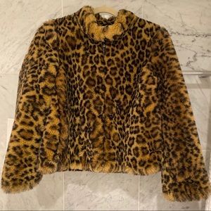 NWOT Zara Cheetah Plush Jacket